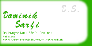 dominik sarfi business card